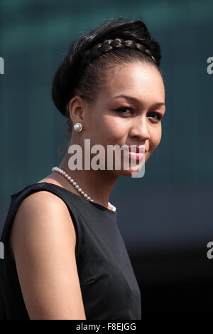 X-Factor auditions a Old Trafford Football Ground , Manchester . Rebecca Ferguson prima che ella divenne famosa Foto Stock