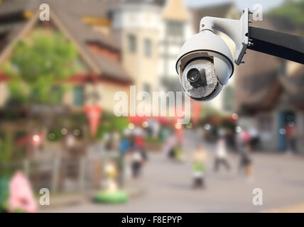 Primo piano immagine di sicurezza CCTV outdoor fotocamera in città Foto Stock