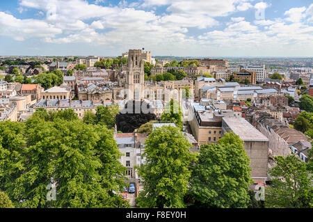 Bristol University visto dalla Cabot Tower, Somerset, Inghilterra, Regno Unito Foto Stock