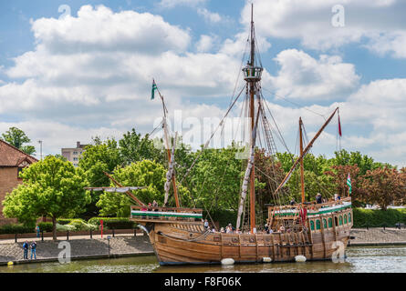 Matteo, una replica della nave che John Cabot e il suo equipaggio usata Barca a vela a Terranova in 1497, Bristol, Somerset, Inghilterra Foto Stock