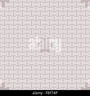 Il cemento grigio lastricatore mattoni seamless pattern con ulteriori design. Foto Stock