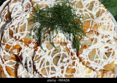 Piatto da fresche spremute fritto in salsa Foto Stock