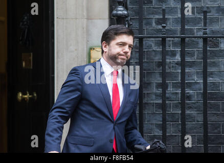 Segretario del Galles,Stephen Crabb, foglie 10 Downing Street dopo la riunione del gabinetto Foto Stock