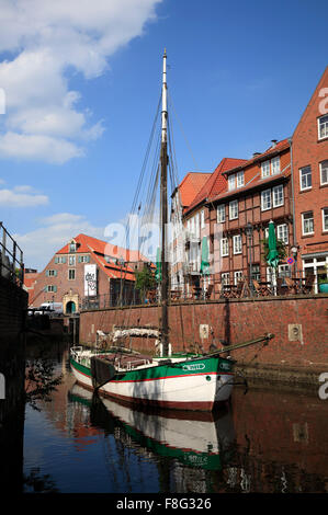 Old Ship WILLI im nel porto storico di Stade, Bassa Sassonia, Germania, Europa Foto Stock