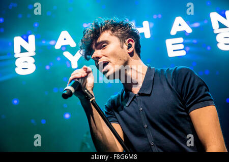 Detroit, Michigan, Stati Uniti d'America. L'8 dicembre, 2015. NATHAN SYKES esegue su Radio Amp Kringle Jingle al Fillmore a Detroit, MI su 8 Dicembre 2015 © Marc Nader/ZUMA filo/Alamy Live News Foto Stock