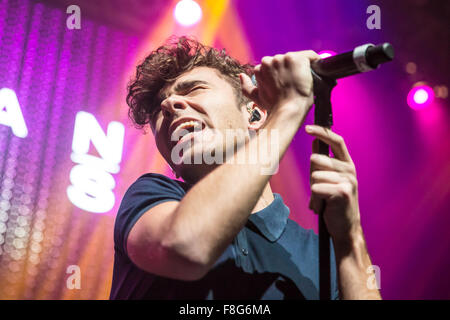 Detroit, Michigan, Stati Uniti d'America. L'8 dicembre, 2015. NATHAN SYKES esegue su Radio Amp Kringle Jingle al Fillmore a Detroit, MI su 8 Dicembre 2015 © Marc Nader/ZUMA filo/Alamy Live News Foto Stock