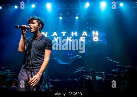 Detroit, Michigan, Stati Uniti d'America. L'8 dicembre, 2015. NATHAN SYKES esegue su Radio Amp Kringle Jingle al Fillmore a Detroit, MI su 8 Dicembre 2015 © Marc Nader/ZUMA filo/Alamy Live News Foto Stock