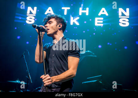 Detroit, Michigan, Stati Uniti d'America. L'8 dicembre, 2015. NATHAN SYKES esegue su Radio Amp Kringle Jingle al Fillmore a Detroit, MI su 8 Dicembre 2015 © Marc Nader/ZUMA filo/Alamy Live News Foto Stock