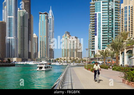 Dubai cityscape - Marina, Emirati Arabi Uniti Foto Stock