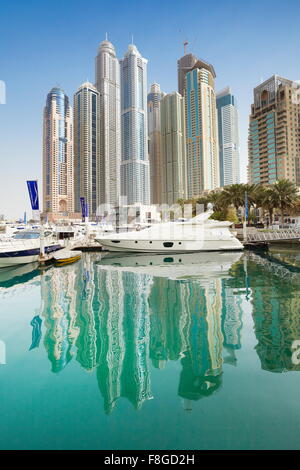 Dubai City - Marina, Emirati Arabi Uniti Foto Stock