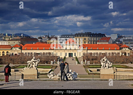 Unteres ("inferiore') Palazzo Belvedere, Vienna, Austria Foto Stock