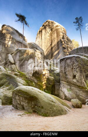 Città Adrspach-Rock, Teplicke rocce, Repubblica Ceca Foto Stock