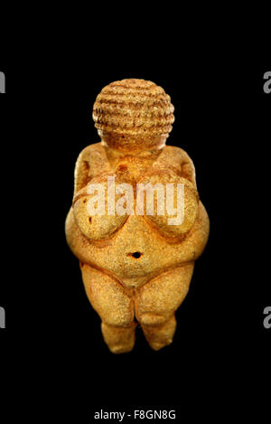 La "Venere di Willendorf' nel Museo di Storia Naturale (Naturhistorishes museo), Vienna, Austria Foto Stock