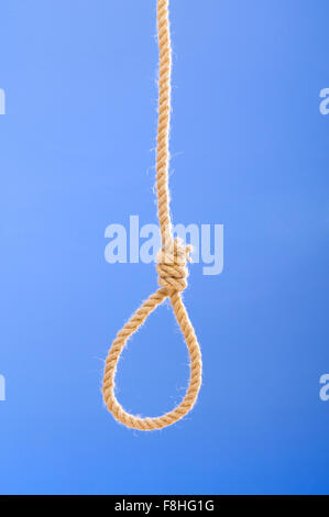 Cappio fatto di corde sullo sfondo Foto Stock
