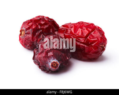 Essiccata coltivata Mirtillo Rosso (Vaccinium macrocarpon, uva ursina). Infinita profondità di campo, ritoccato,tracciato di ritaglio Foto Stock