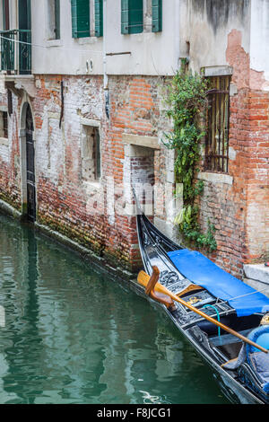 Servizio in gondola sul Canal Grande a Venezia, Italia Foto Stock