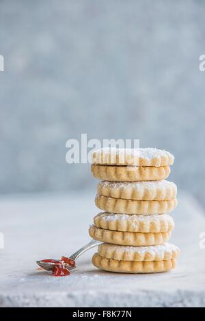 Pila di biscotti italiani Foto Stock