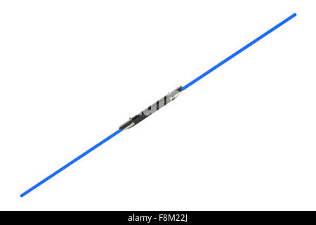 Double Light Saber isolati su sfondo bianco Foto Stock