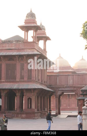 Agra, India, 26 Novembre 2012: Fatehpur Sikri, una città e un'amministrazione comunale nel distretto di Agra, India. Una città murata, UNESCO herit Foto Stock