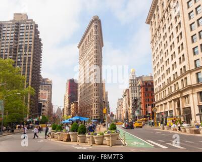 Flat Iron Building, New York, Stati Uniti d'America Foto Stock