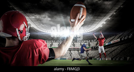 Immagine composita di american football giocatori Foto Stock