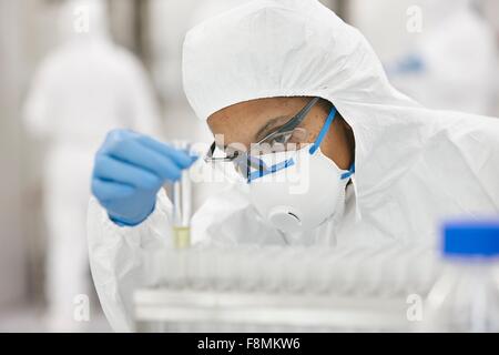 Gli scienziati che lavorano in laboratorio Foto Stock
