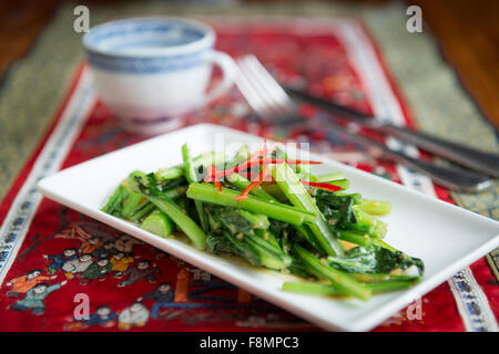 Singapore cucina servita in un ristorante Foto Stock