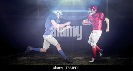 Immagine composita di american football giocatori Foto Stock