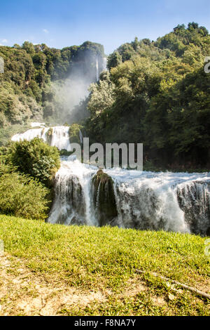 La Cascata delle Marmore cascate, Italia Foto Stock