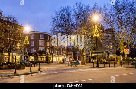 Quadrato arancione Pimlico a Natale London REGNO UNITO Foto Stock