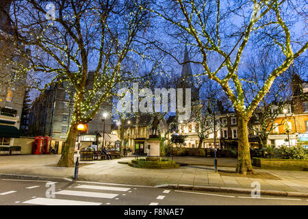 Quadrato arancione Pimlico a Natale London REGNO UNITO Foto Stock