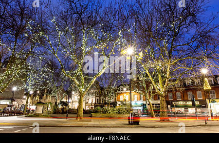 Quadrato arancione Pimlico a Natale London REGNO UNITO Foto Stock