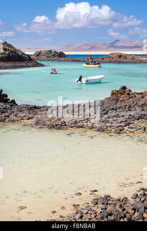 Lobos, piccola isola vicino all'Isola di Fuerteventura, Spagna Isole Canarie Foto Stock