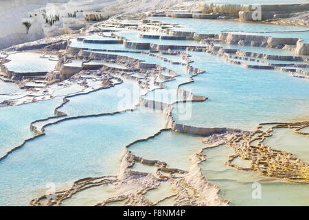 Pamukkale, il calcare terrazze, Unesco, Turchia Foto Stock