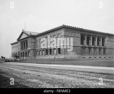 Art Institute of Chicago, Michigan Avenue, Chicago, Illinois, USA, Detroit Publishing Company, 1900 Foto Stock