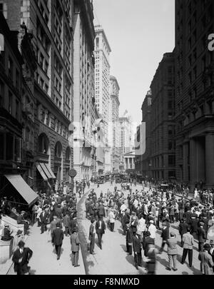 Broad Street e frenare brokers, New York City, Stati Uniti d'America, circa 1910 Foto Stock