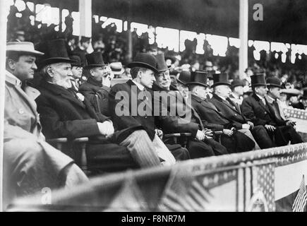 Stati Uniti Il presidente William H. Taft a partita di baseball, Washington, DC, Stati Uniti d'America, circa 1910 Foto Stock