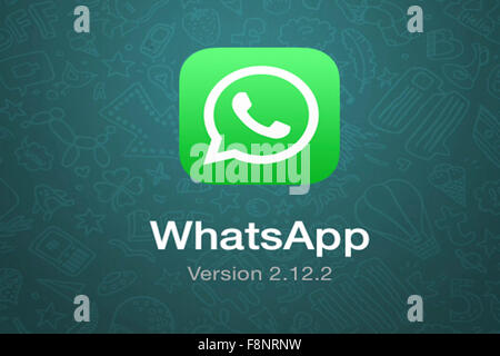 Whatsapp marchio sullo schermo Foto Stock
