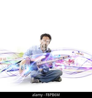 Chitarra elettrica per effetto Foto Stock
