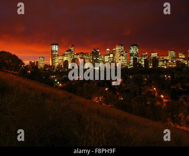 Una bella mattina autunnale a Calgary, Alberta. Foto Stock