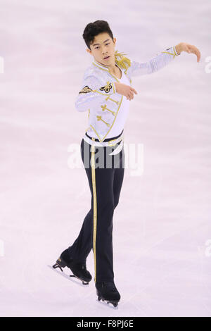 Nathan Chen (USA), 10 dicembre 2015 - Pattinaggio di Figura : ISU Junior Grand Prix di Pattinaggio di figura maschile di programma a breve al centro congressi internazionale di Barcellona, Barcellona, Spagna. (Foto di YUTAKA/AFLO SPORT) Foto Stock