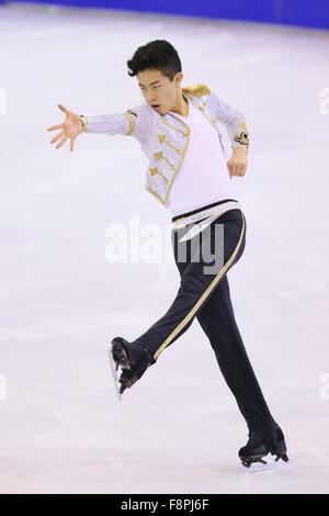 Nathan Chen (USA), 10 dicembre 2015 - Pattinaggio di Figura : ISU Junior Grand Prix di Pattinaggio di figura maschile di programma a breve al centro congressi internazionale di Barcellona, Barcellona, Spagna. (Foto di YUTAKA/AFLO SPORT) Foto Stock