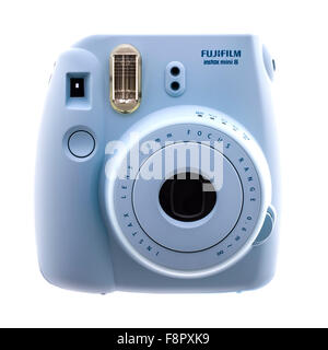 Fuji Film Instax Mini 8 telecamere su uno sfondo bianco Foto Stock