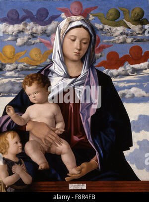 Giovanni Bellini - Giambellino - Madonna con Bambino e San Giovanni Battista Foto Stock
