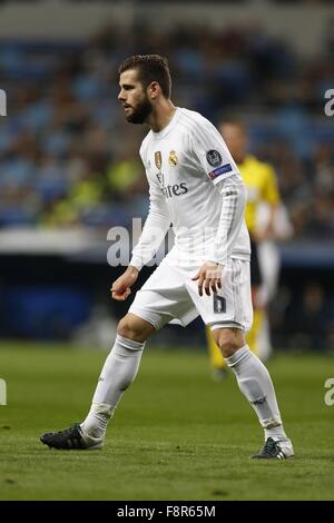 Madrid, Spagna. L'8 dicembre, 2015. Nacho (reale) Calcio/Calcetto : UEFA Champions League Giornata 6 Gruppo un match tra il Real Madrid CF 8-0 Malmo FF al Santiago Bernabeu di Madrid in Spagna . © Mutsu Kawamori/AFLO/Alamy Live News Foto Stock