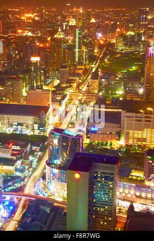 Thailandia - Bangkok, cityscape vista dal cielo Bayoke Tower Foto Stock