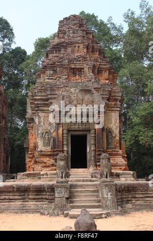 Preah Ko, Gruppo Roluos tempio, Siem Reap, Cambogia Foto Stock