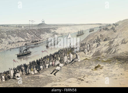 L'apertura del canale di Suez, il 17 novembre 1869, Foto Stock