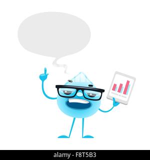 Cartoon Water drop discorso Illustrazione Vettoriale