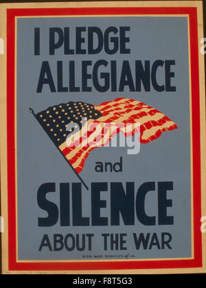 Per i progetti di lavoro Administration (WPA) poster di promozione quali i civili dovrebbero fare durante la guerra-tempo prodotte tra il 1936 e il 1943. (Biblioteca del Congresso) Foto Stock